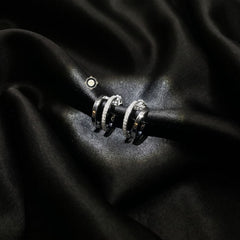 Sterling Silver Sparkling Twinkle Loop Earring