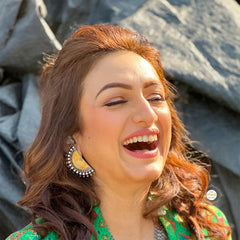 Sterling Silver Dual Tone D Earring