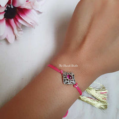 Sterling Silver Ruby Rakhi