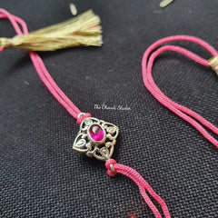 Sterling Silver Ruby Rakhi