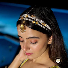 Jasmine Pearls Of Joy Sheesh Phool (Headband)