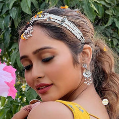 Jasmine Pearls Of Joy Sheesh Phool (Headband)