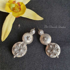 Sterling Silver Rawa Stone Earring