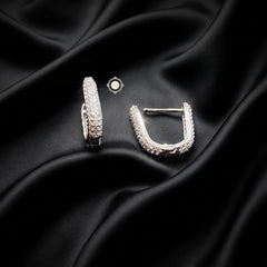 Sterling Silver Sparkling Celeste Spark Hoop Earring