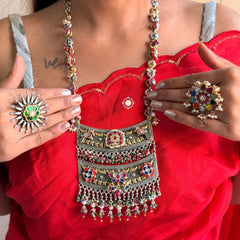 Sterling Silver Shahi Rajwada Long Necklace
