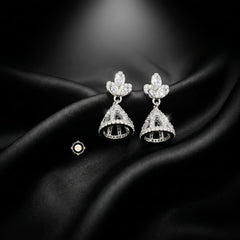 Sterling Silver Sparkling Celeste Jhumki