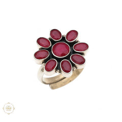Sterling Silver Classic Navratna Ring