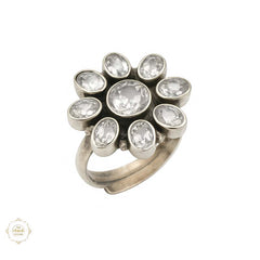 Sterling Silver Classic Navratna Ring