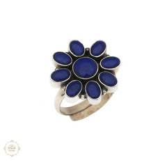 Sterling Silver Classic Navratna Ring