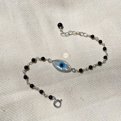Sterling Silver Evil Eye Kids Bracelet