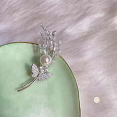 Sparkling Silver Butterfly Bliss Brooch