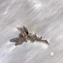 Sparkling Silver Twilight Wings Brooch