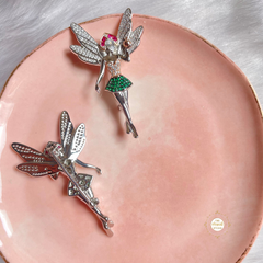 Sparkling Silver Twilight Wings Brooch