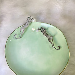 Sparkling Silver Jaguar Brooch