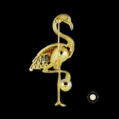 Sparkling Majestic Flamingo Brooch