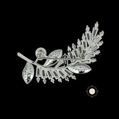 Sparkling Silver Fern Brooch