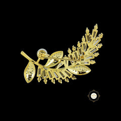 Sparkling Silver Fern Brooch