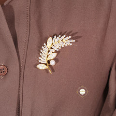 Sparkling Silver Fern Brooch