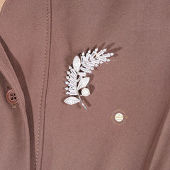 Sparkling Silver Fern Brooch