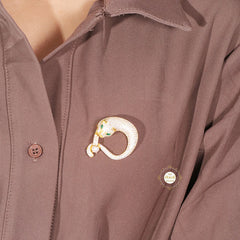 Sparkling Golden Jaguar Brooch