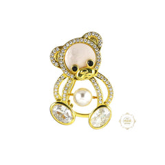 Sparkling Bear Hug Brooch