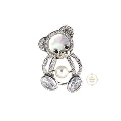 Sparkling Bear Hug Brooch