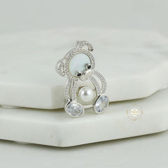 Sparkling Bear Hug Brooch