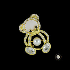 Sparkling Bear Hug Brooch