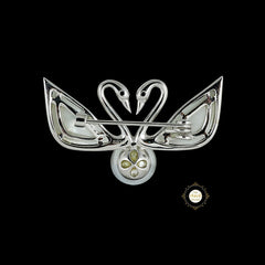 Sparkling Swan Love Brooch