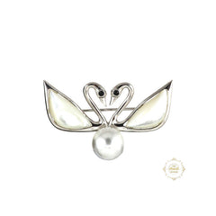 Sparkling Swan Love Brooch
