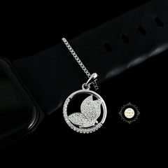 Sparkling Silver Luminous Lotus Charm