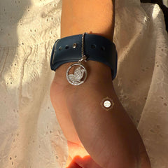 Sparkling Silver Luminous Lotus Charm
