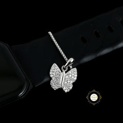 Sparkling Silver Butterfly Bliss Charm