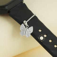 Sparkling Silver Butterfly Bliss Charm