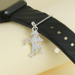 Sparkling Silver Mystic Unicorn Charm