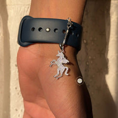 Sparkling Silver Mystic Unicorn Charm