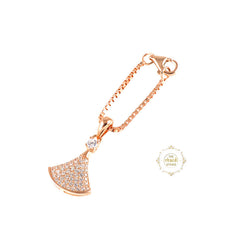 Sparkling Silver Rose Gold Shimmering Breeze Charm