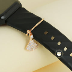 Sparkling Silver Rose Gold Shimmering Breeze Charm