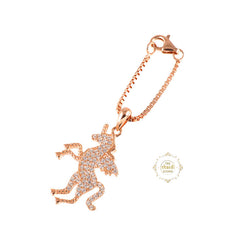 Sparkling Silver Rose Gold Mystic Unicorn Charm