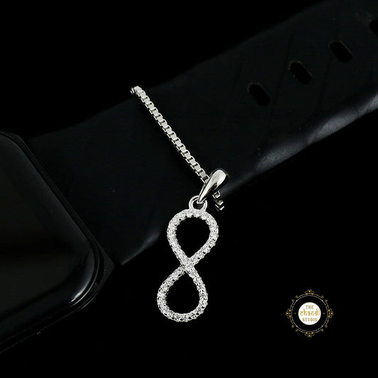 Sparkling Silver Infinity Charm