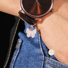Sparkling Silver Butterfly   Bliss Charm