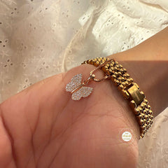 Sparkling Silver Butterfly   Bliss Charm