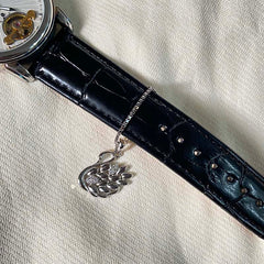 Sterling Silver Sparkling Silver Swan Watch Charm