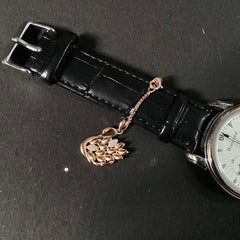 Sterling Silver Sparkling Swan Watch Charm