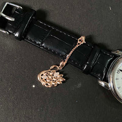 Sterling Silver Sparkling Swan Watch Charm