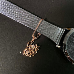 Sterling Silver Sparkling Swan Watch Charm