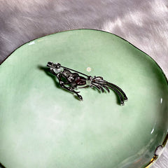 Sterling Silver Sparkling Bird Pearl Brooch