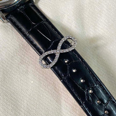 Sterling Silver Sparkling Silver Infinity Watch Charm