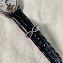 Sterling Silver Sparkling Silver Infinity Watch Charm