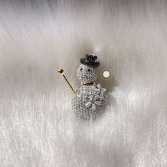 Sterling Sparkling Silver Snow Brooch